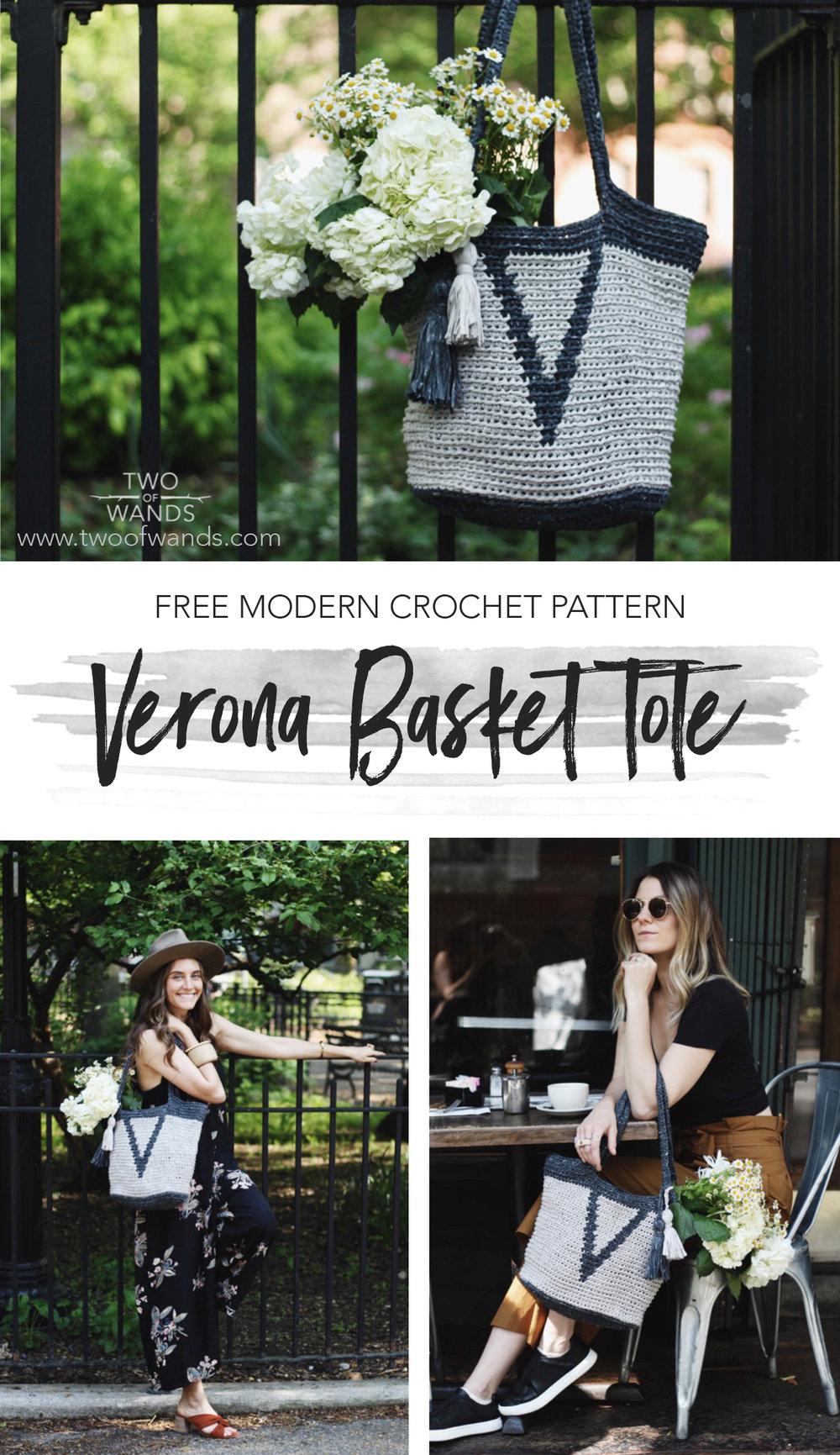 Verona Basket Tote pattern by Two of Wands