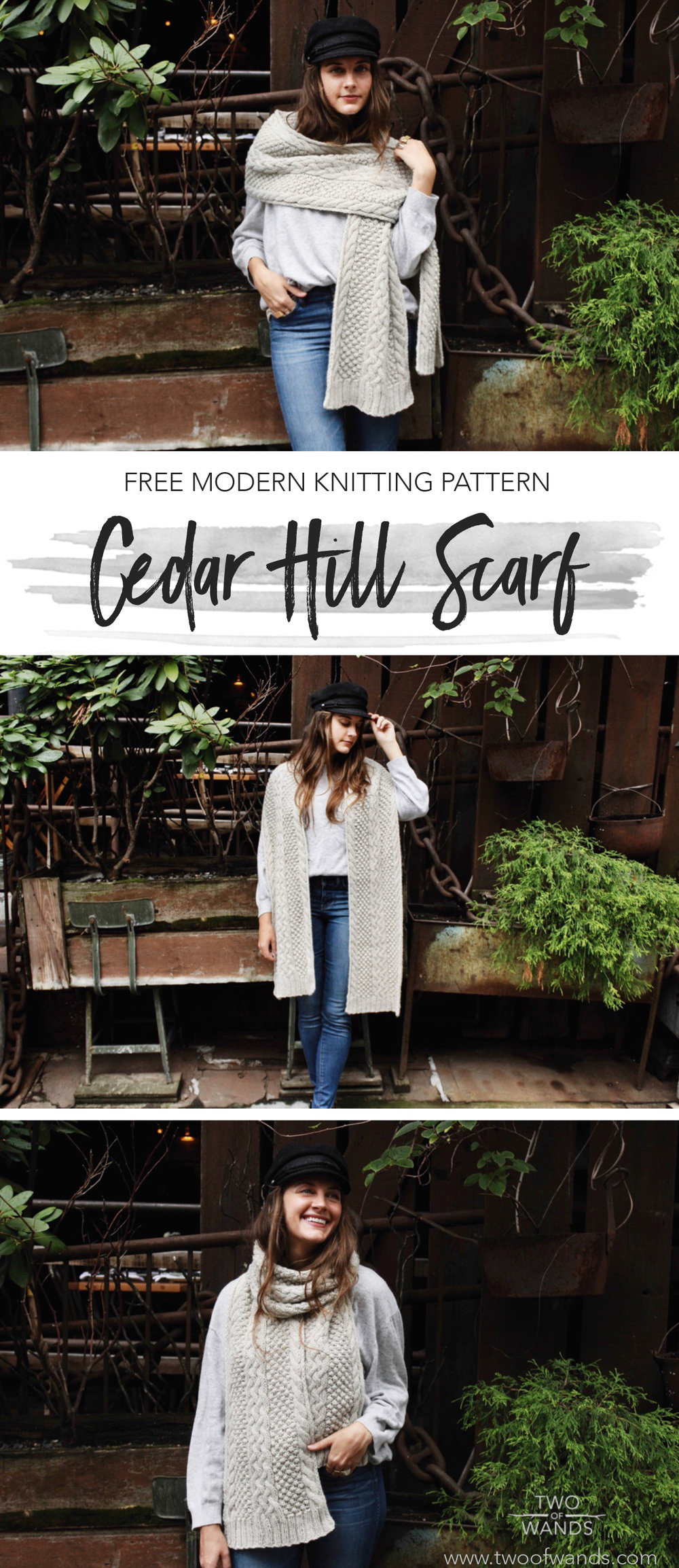 Cedar Hill Scarf pattern by Two of Wands