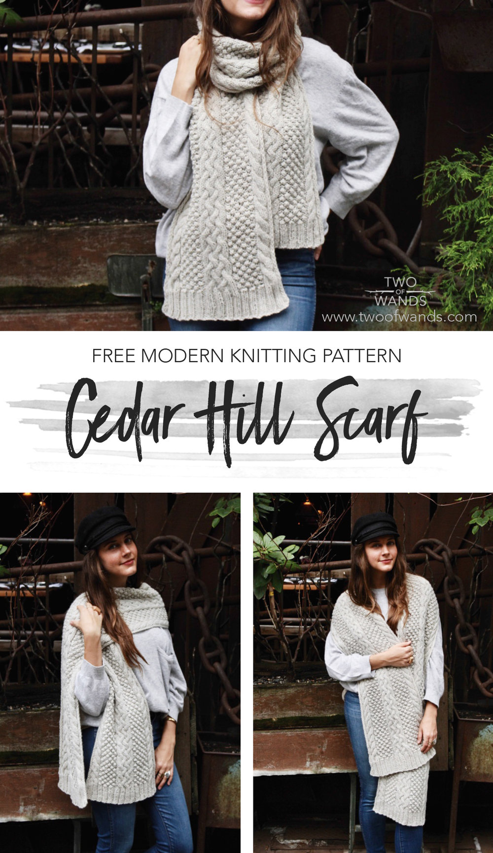 Cedar Hill Scarf pattern by Two of Wands