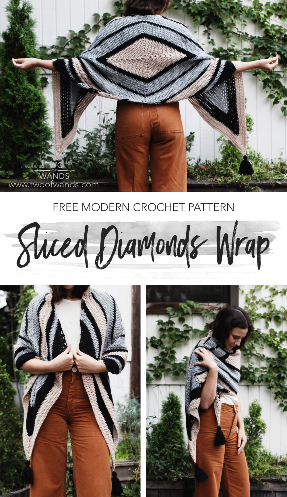 Sliced Diamonds Wrap by Two of Wands