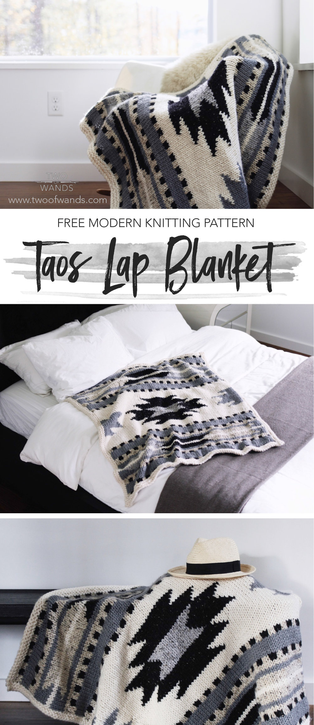 Taos Lap Blanket Pattern by Two of Wands