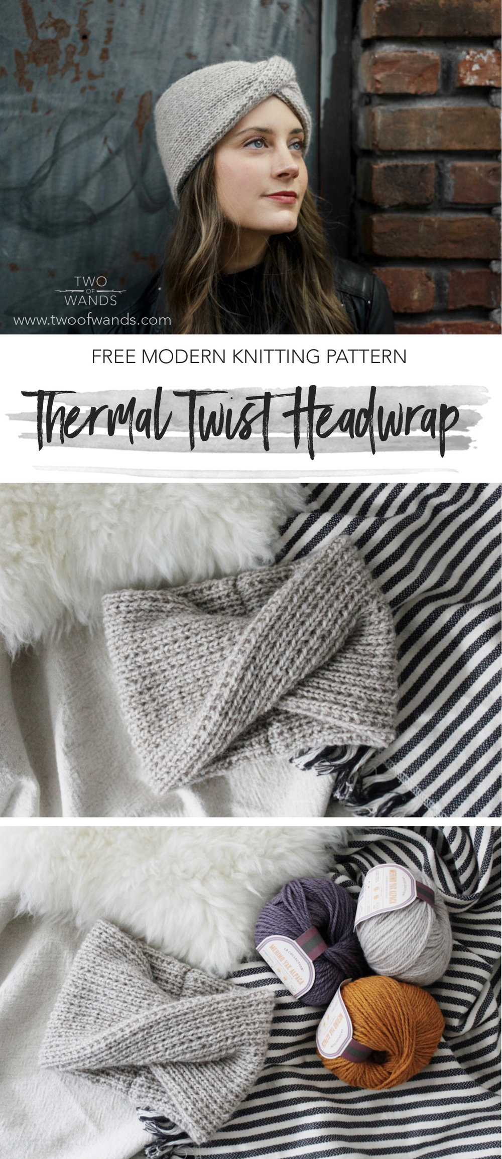 Thermal Twist Headwrap pattern by Two of Wands