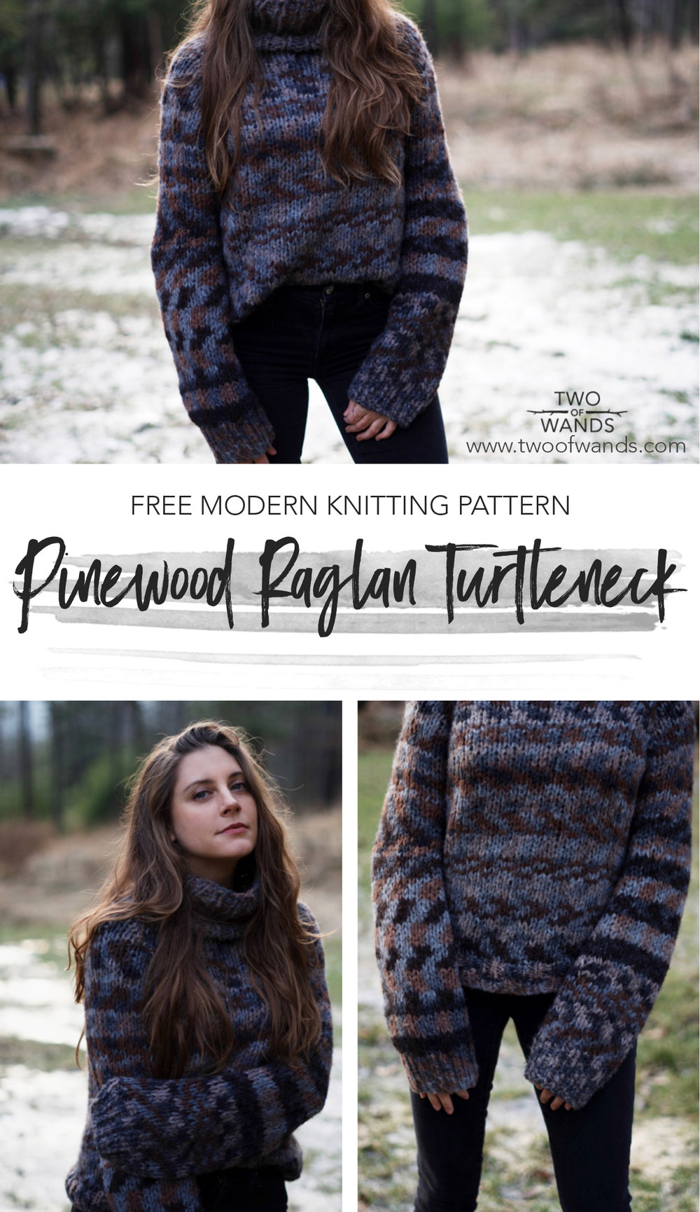 Pinewood Raglan Turtleneck pattern by Two of Wands