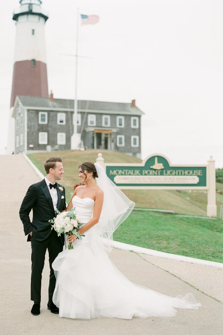 Montauk Lighthouse Bride and Groom Wedding Photos
