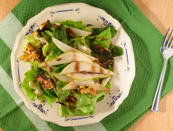clean eating pear and squash salad
