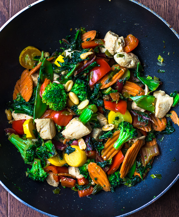 Clean Kung Pao Chicken & Vegetables | ediblesoundbites.com