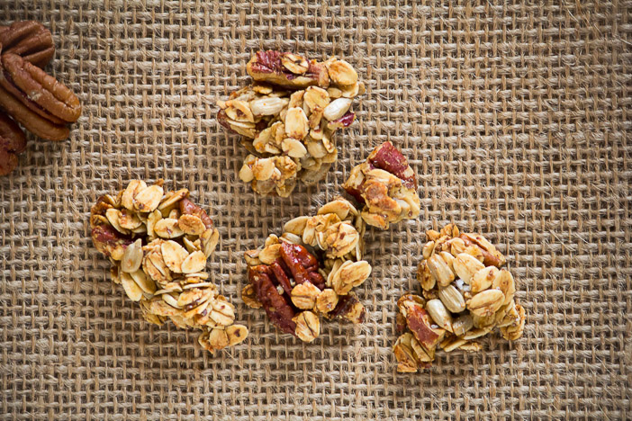 Maple Pecan Cluster Granola | ediblesoundbites.com