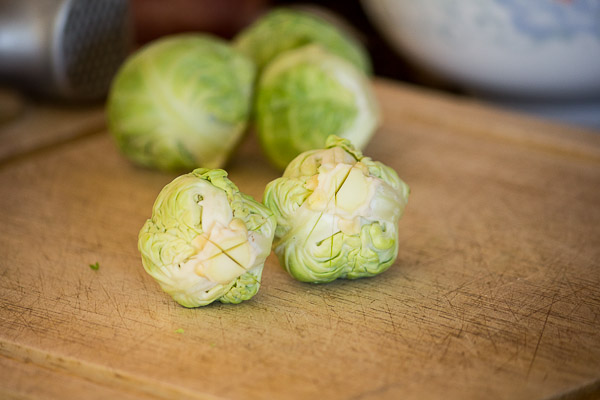 Wine and Shallot Brussels Sprouts | ediblesoundbites.com