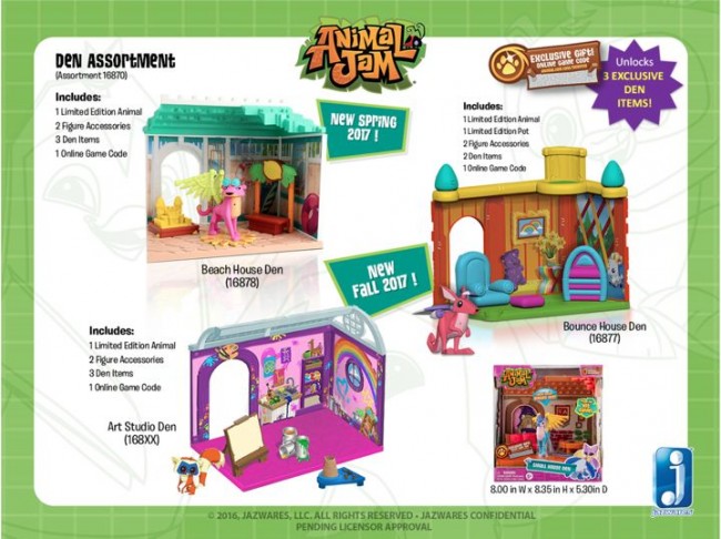 Limited Cheetah, Lynx, and Kangaroo toy figures with three new den play sets. 