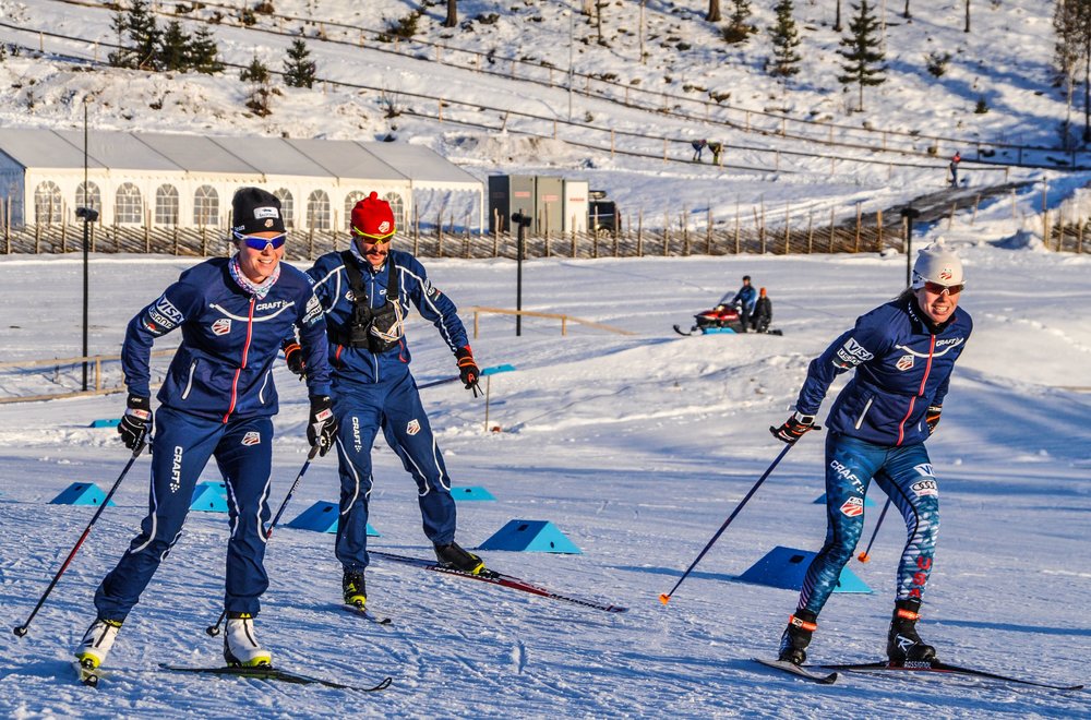 Testing skis, and enjoying kilometers with JP and Rosie. (Matt Whitcomb photo)