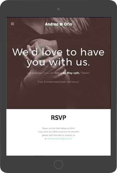 Online RSVP makes managing a guest list ridiculously easy.
