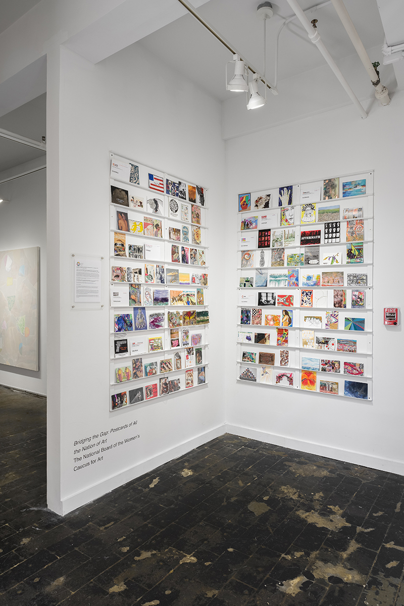  Installation view of  Bridging the Gap: Postcards of All the Nation of Art  