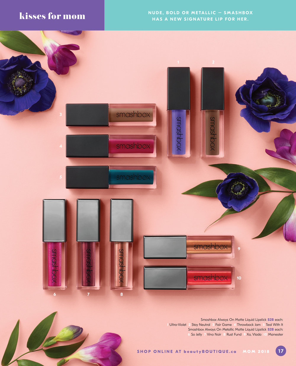   “Show Mom Some Love.”  Mother’s Day Gift Guide. Shoppers Drug Mart. January 2018. Photo: Luis Albuquerque. Art Director: Jacqueline Abernethy 