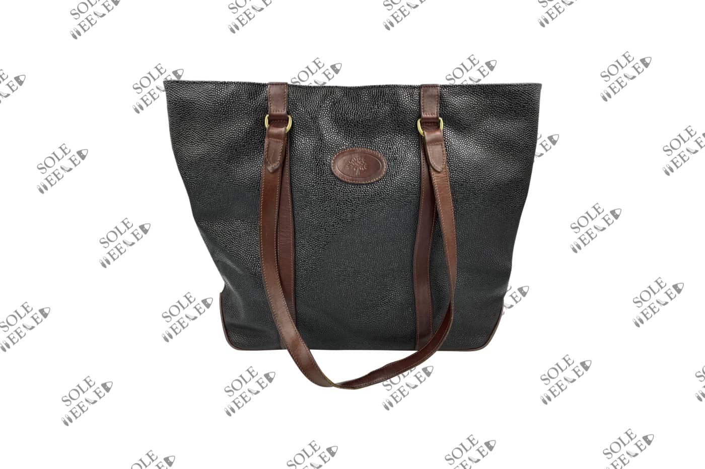 Mulberry Vintage Scotchgrain Leather Zip Weekend Bag