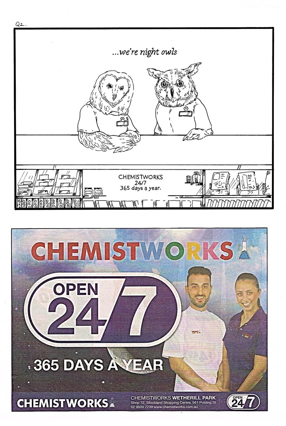  The brief asked us to change an ad we thought was particularly godawful...I chose the unfortunate people at Chemistworks to pick on... 
