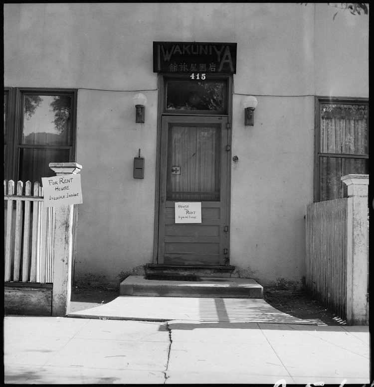  Sacramento, California. Rooming House in the Japanese section of town. Photograph taken two days before evacuation. 