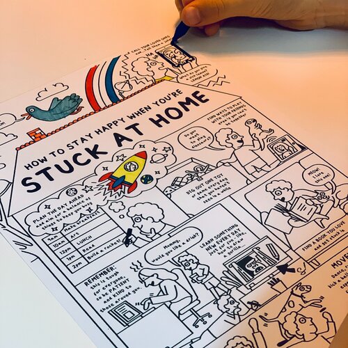 Stuck at home: The colour-in sketchnote