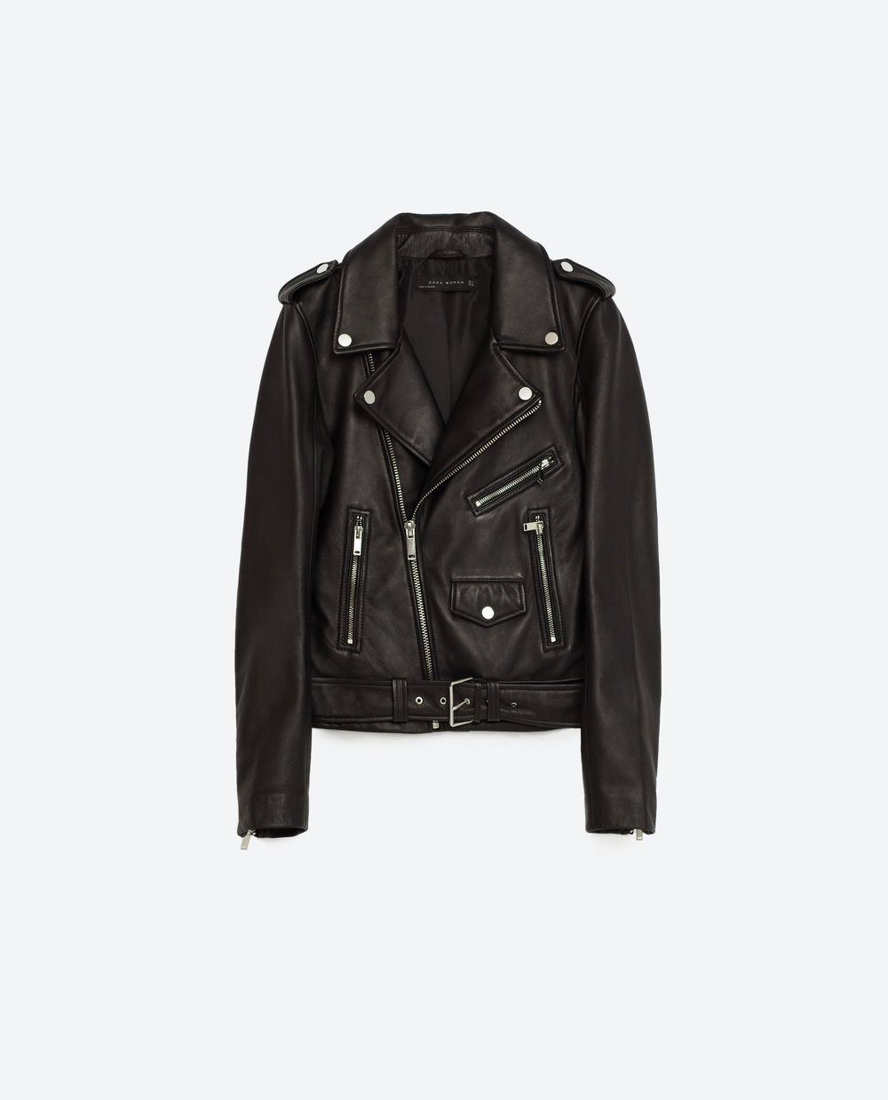 Zara: leather jacket, £119