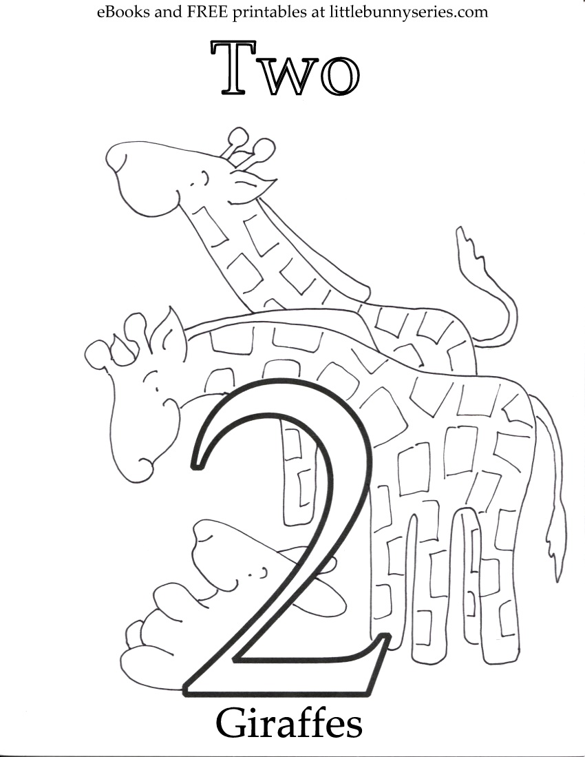Number 2 Coloring Page PDF