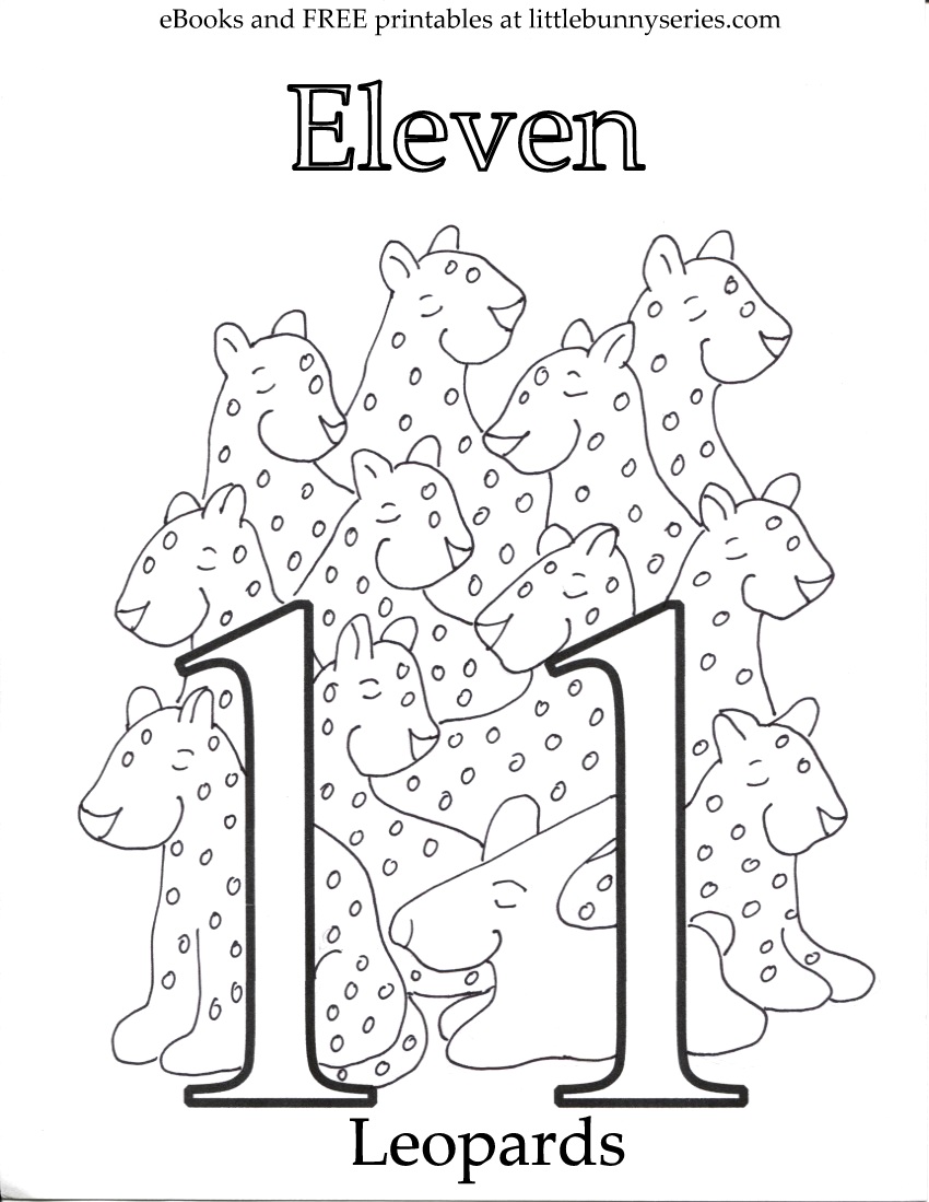 Number 11 Coloring Page PDF