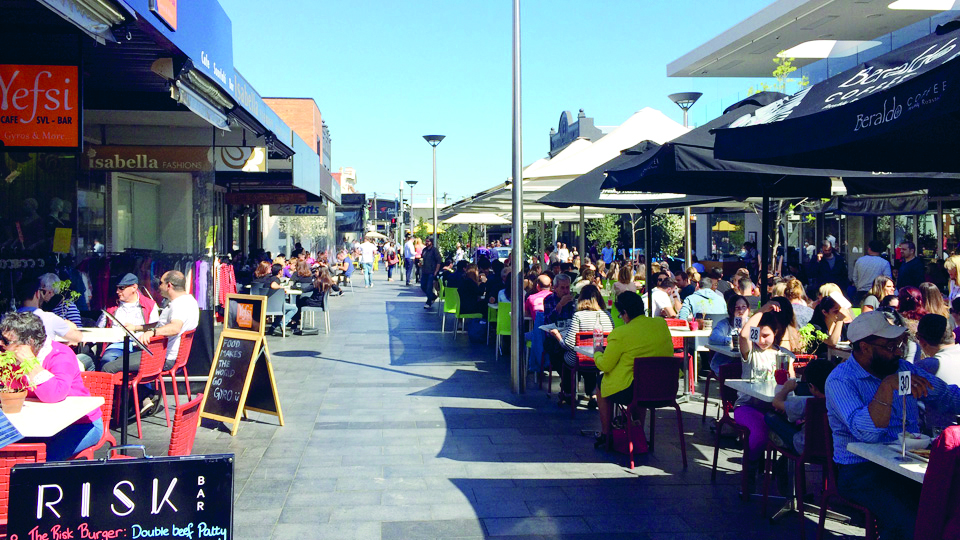  The eat street concept is similar to venues in Oakleigh (pictured) and the CBD. 