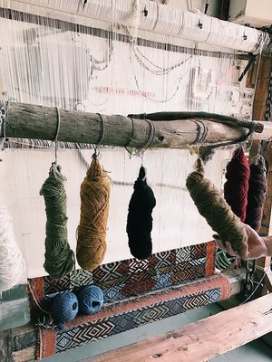 Wool Rugs Being Loomed 
