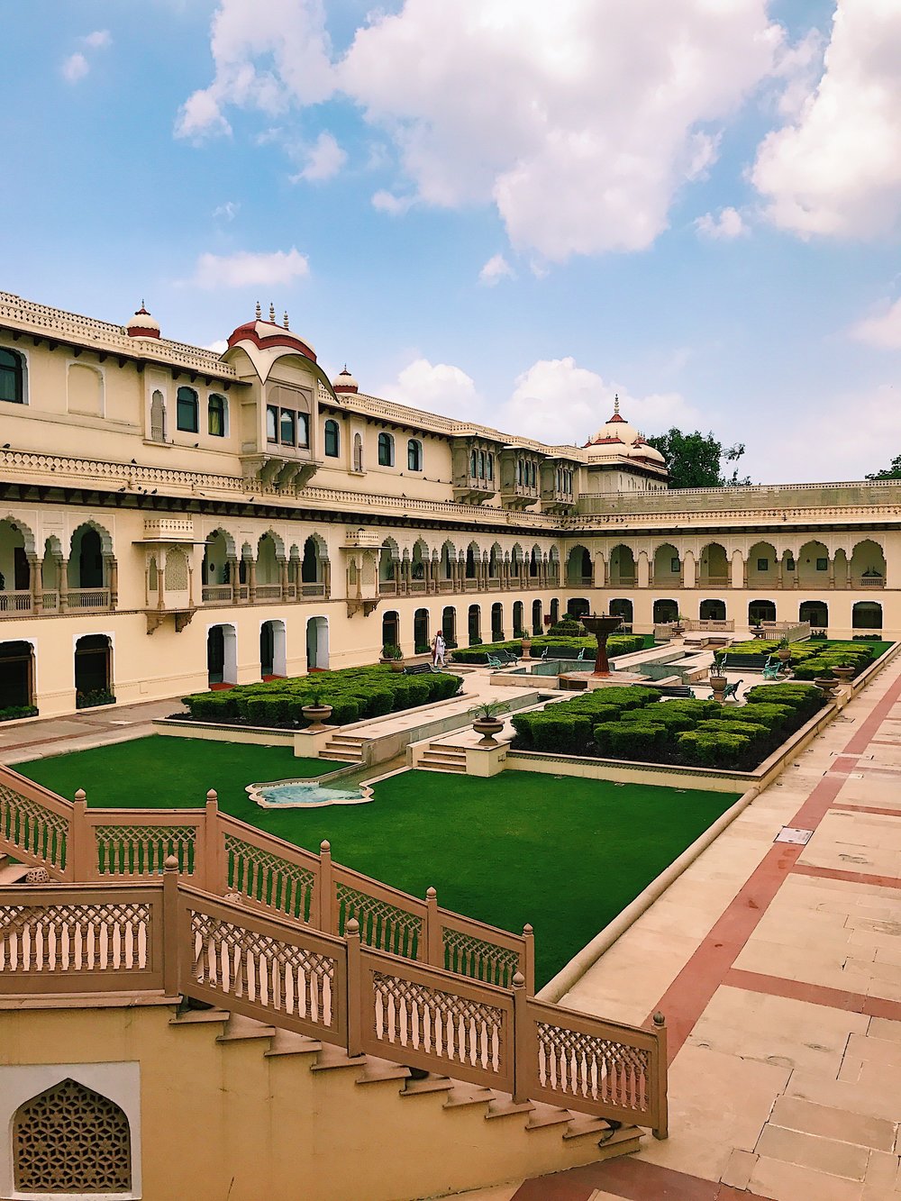 The Courtyard at Taj Rambaugh Palace