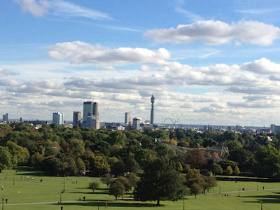 Stunning views of London from Primrose Hill