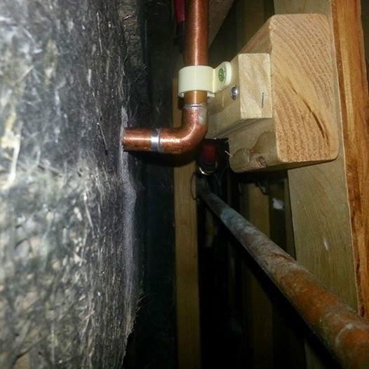 Supporting Copper Plumbing