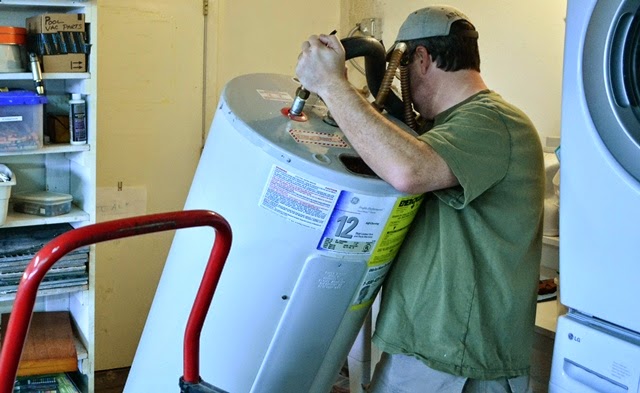 Manhandling a water heater