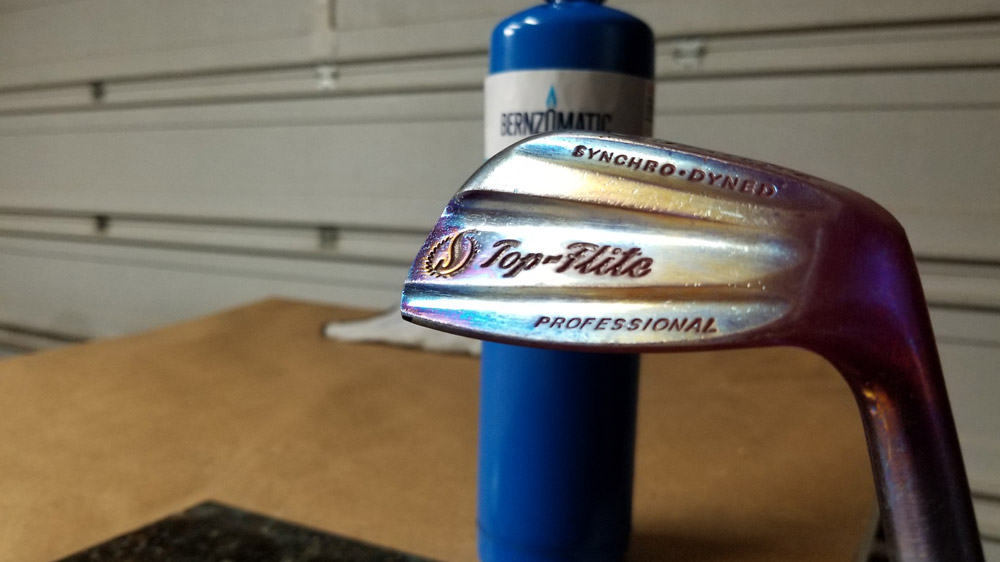 The flame finished 8 Iron, cooling.