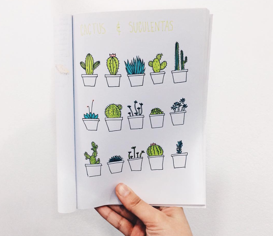  bullet journal page ideas, Bullet journal weekly spread, Cute bullet journal plant doodles you can draw! 