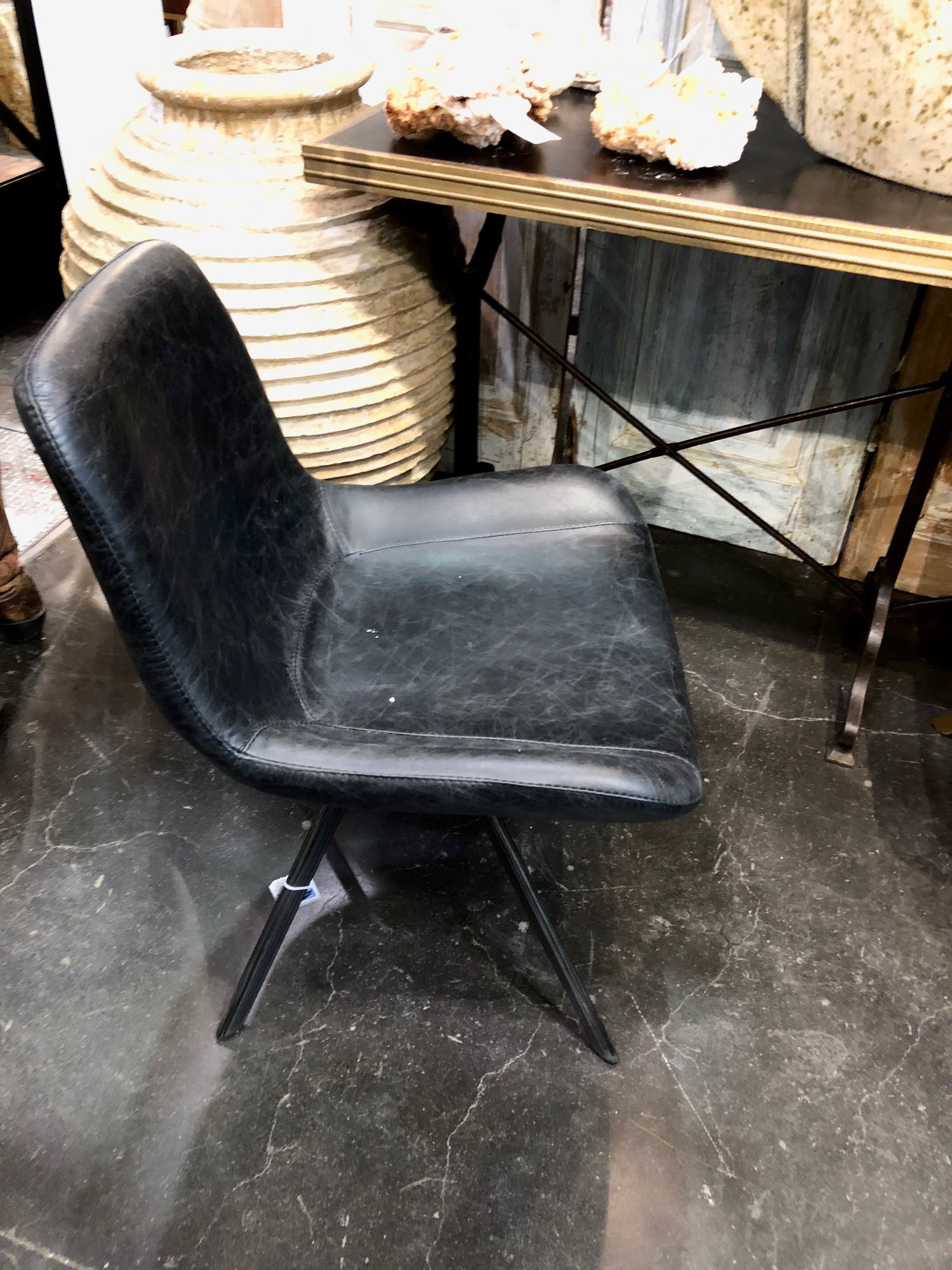 LOVE this leather chair for dining or desk seating.  Very comfortable!