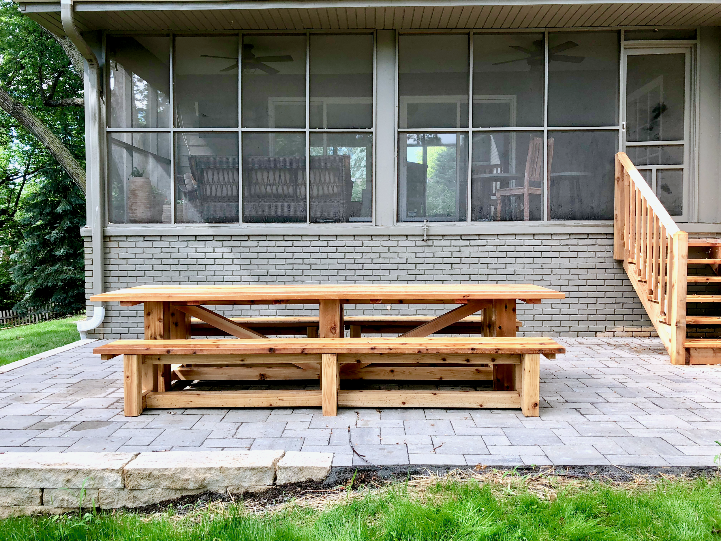  Custom 11' Outdoor Cedar Dining Table 
