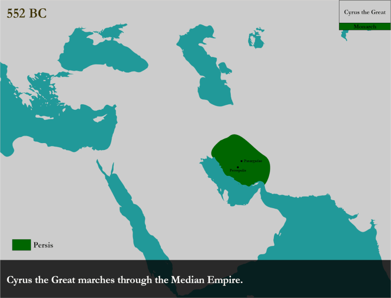 Ali Zifan, Timeline of the  Persian Achaemenid Empireâs territorial expansion  by its various rulers (18 Jul 2016), CC BY-SA 4.0
