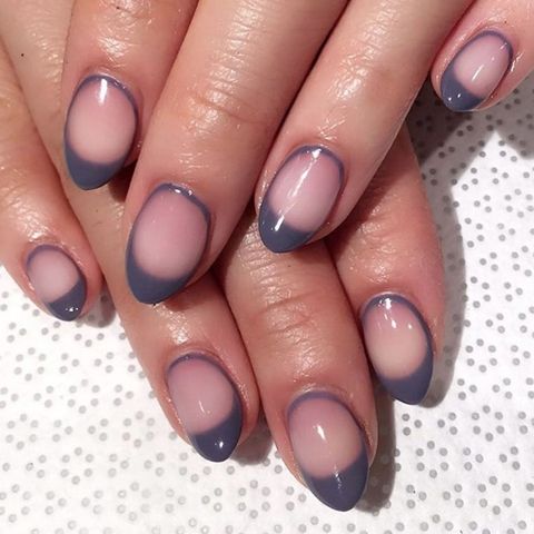 summer 2017 nail trend grey manicure