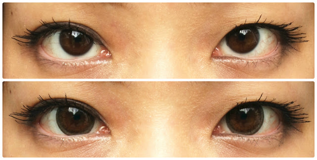 before and after ttop circle lenses model brown