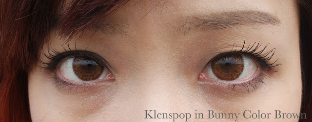 klenspop circle lens in bunny color brown review closeup