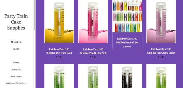 http://www.partytraincakesupplies.com/collections/edible-pens/products/rainbow-dust-100-edible-pen-jet-black