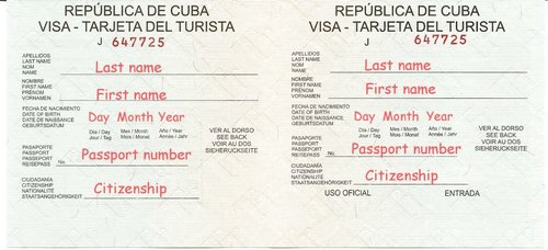 Image result for tourist card cuba