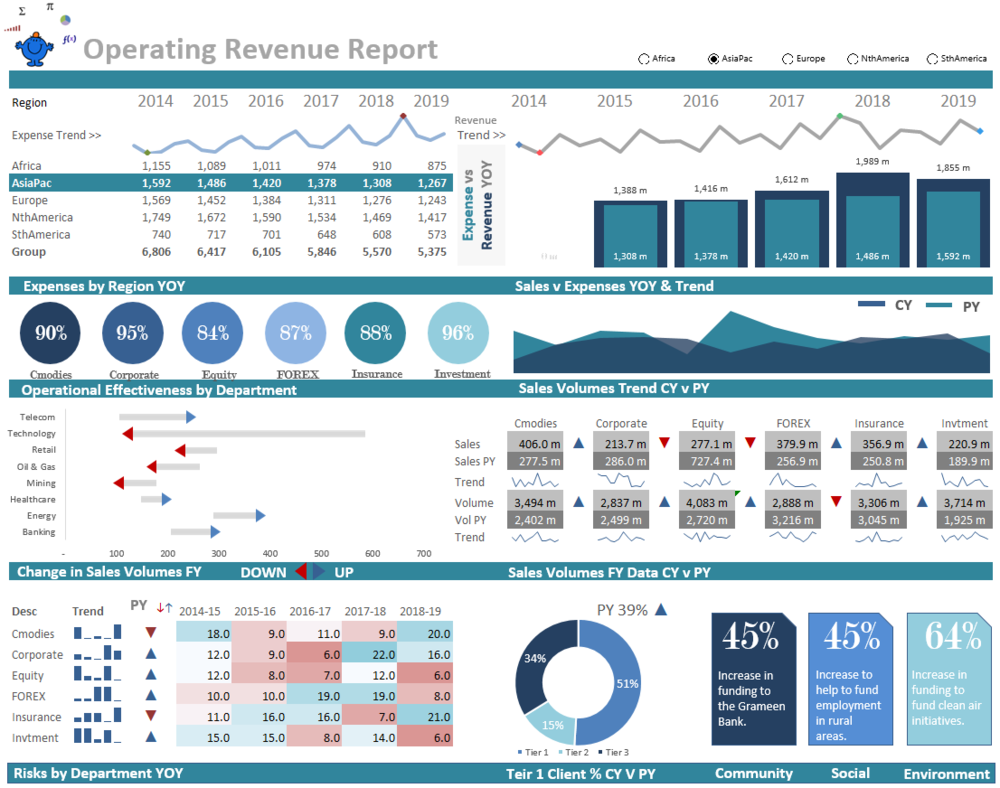 Operational Excel Dashboard Report