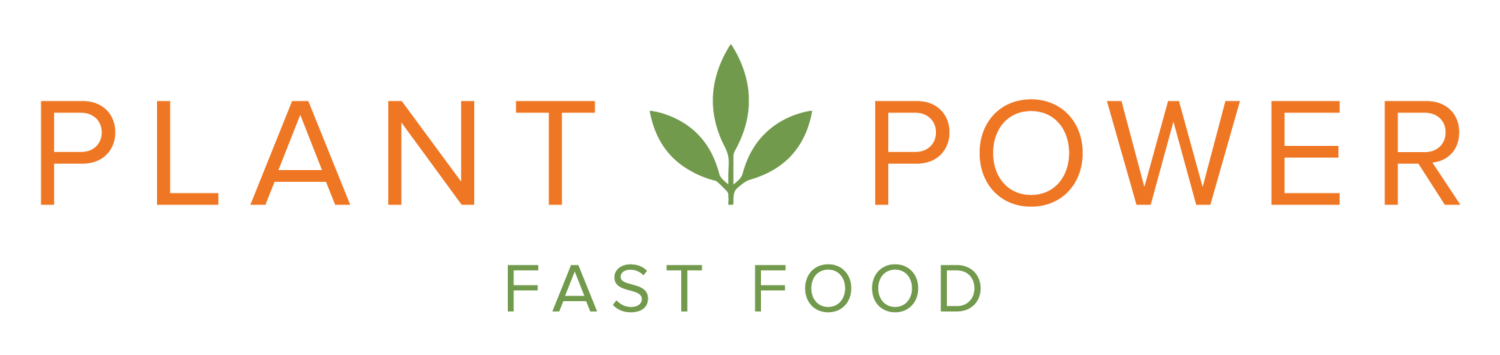Retro Badge Tee Plant Power Fast Food