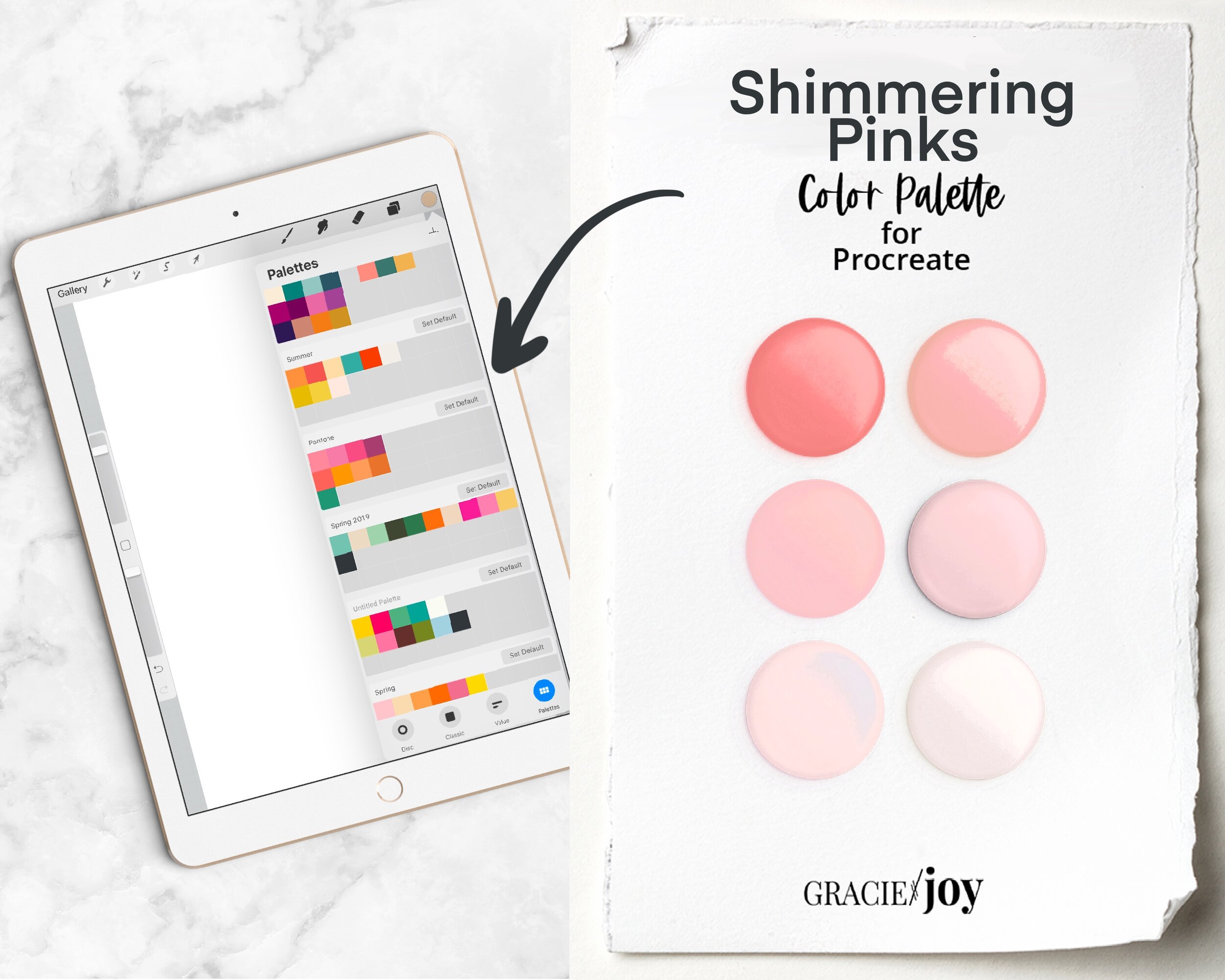 Shimmering Pink Procreate Color Swatch Ipad Pro Digital Color