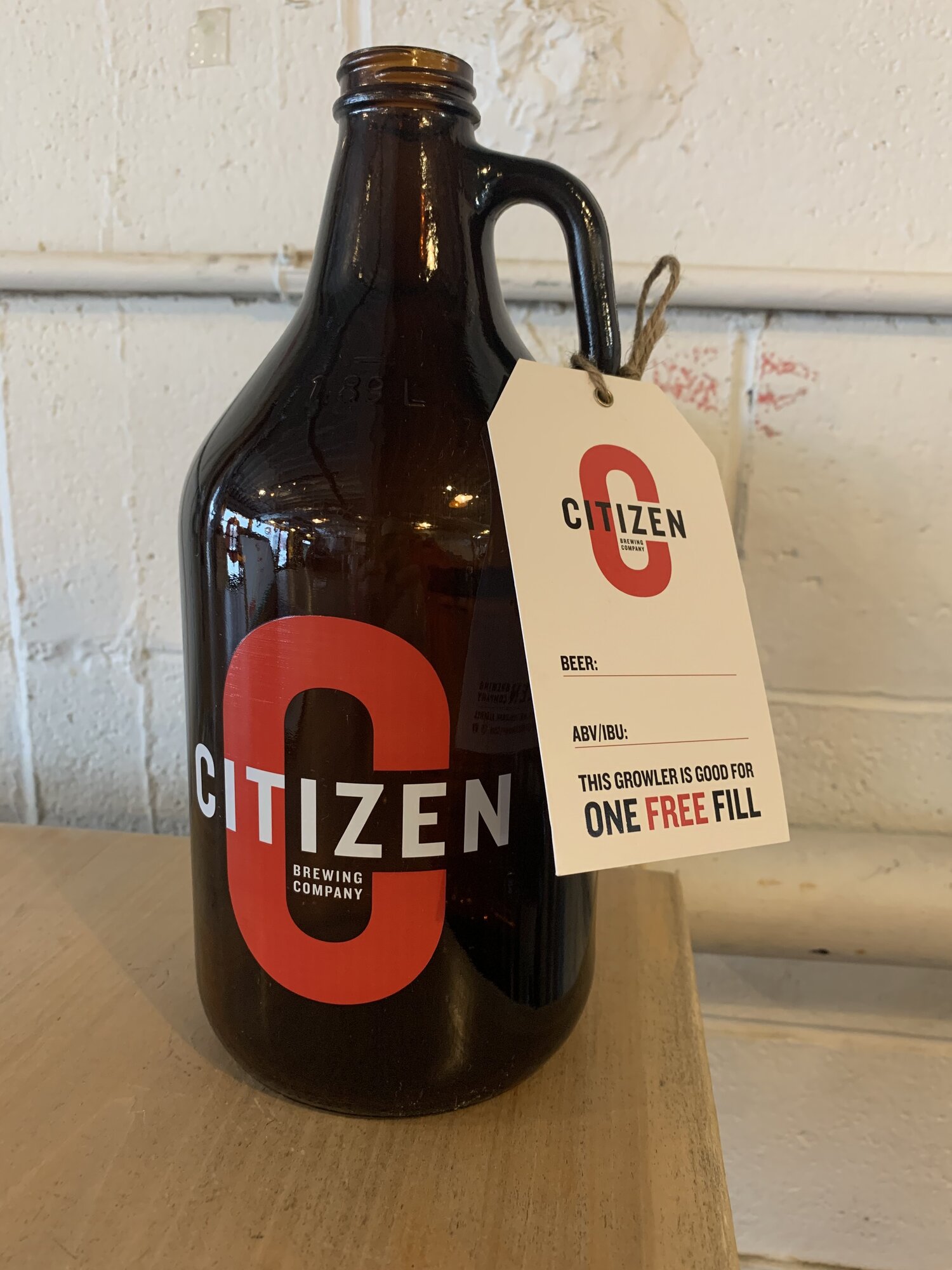 64 oz Growler + One Free Fill tag  Citizen Brewing Company | Northeast Calgary Brewery