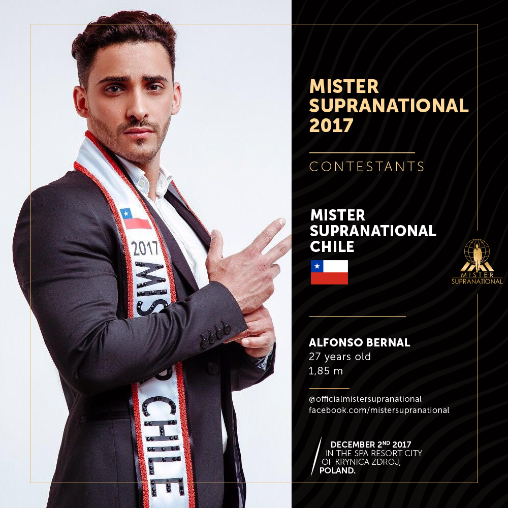 mr supranational 2017 sera dia 2 dec. sede: poland (otra ves). Chile