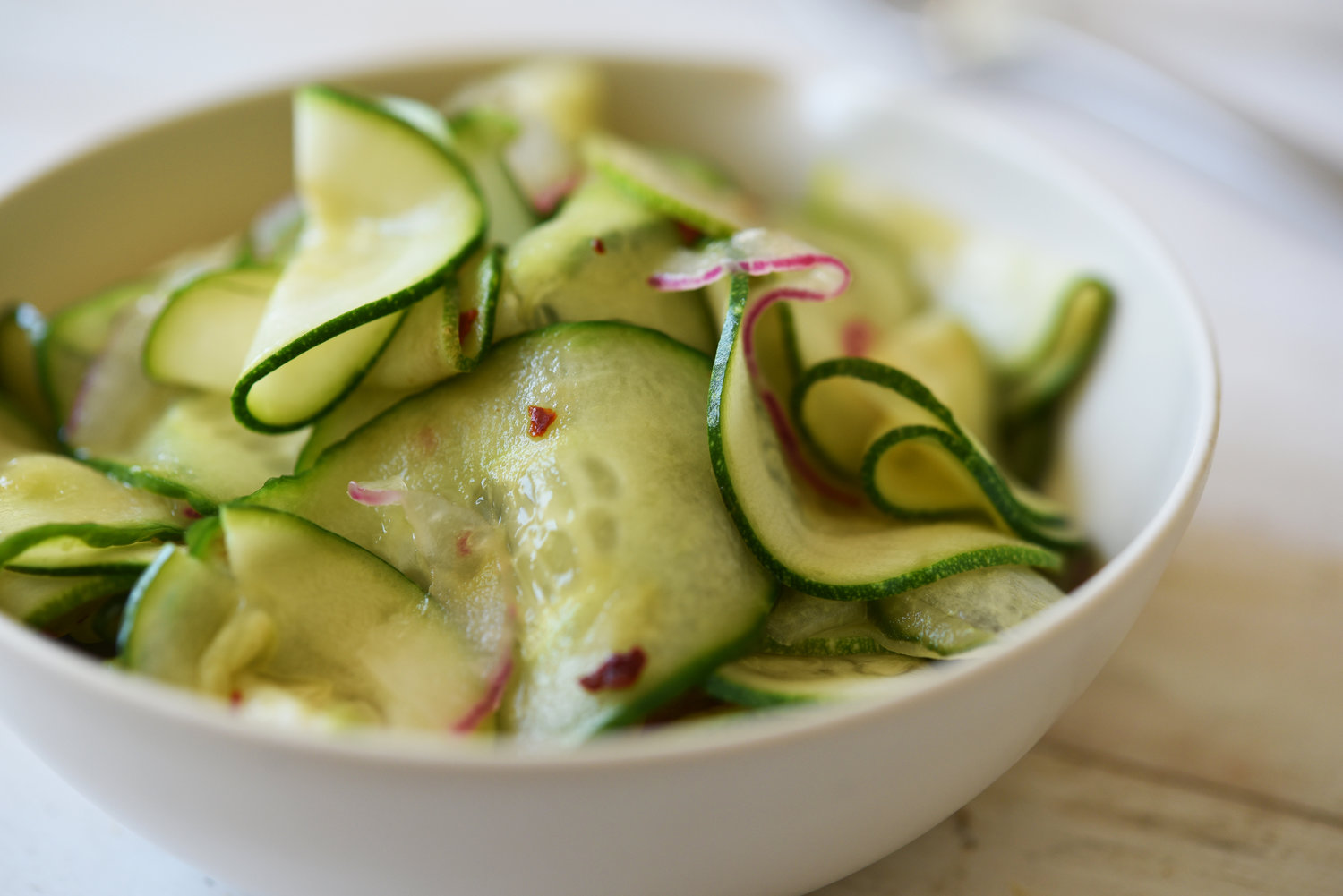 Cucumber Zucchini Salad — Nikki Dinki Cooking