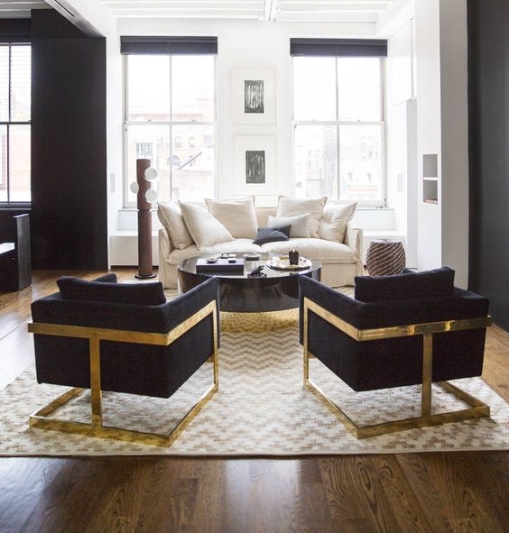  Nate Berkus styled this space featuring the 989 lounge chair, also known as the T-Back, for reasons made obvious by this view. 