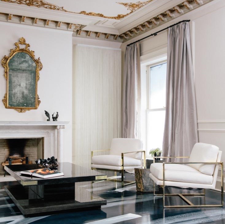  Catherine Kwong created this fabulous space for the San Francisco Decorator Showhouse and included the 951 lounge chair in white with polished brass frame. photo: Bess Friday 