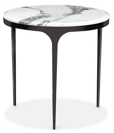   Camilla side table, arabescato marble top  