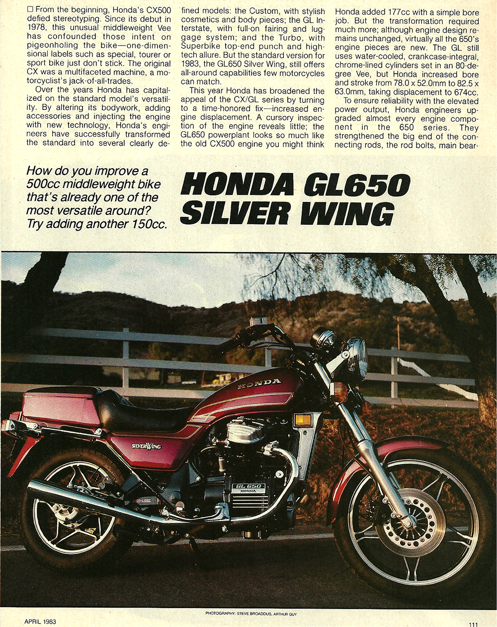 1983 silverwing bike